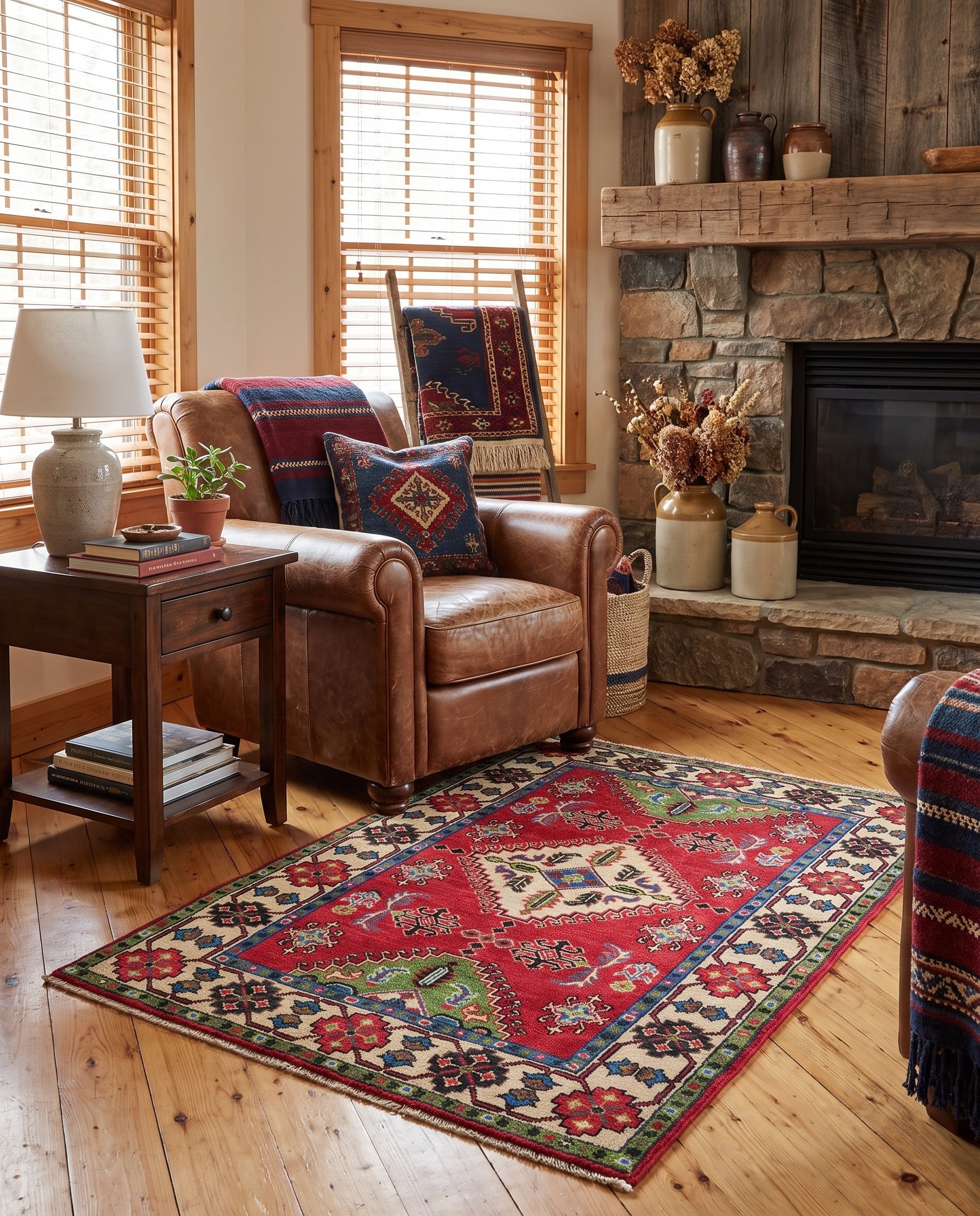 3' 3 x 4' 2 Hand Knotted Kazak Rug