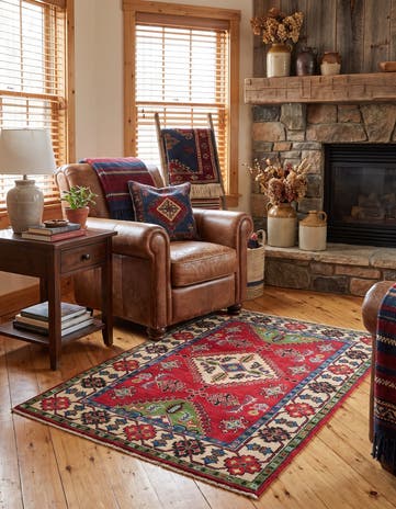 3' 3 x 4' 2 Hand Knotted Kazak Rug