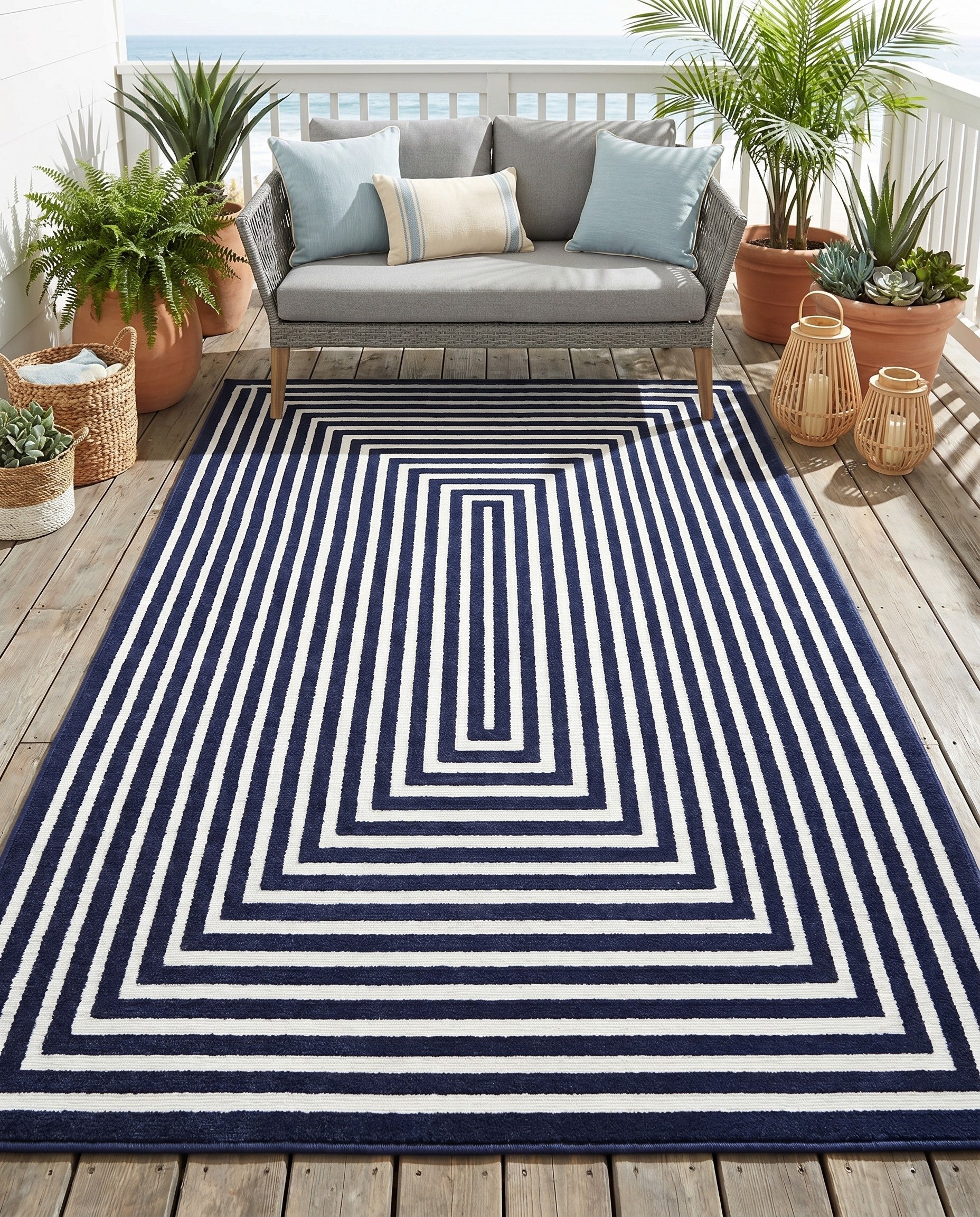 5' x 8' Easy-Clean Sabrina Soto Prescott Indoor / Outdoor Rug