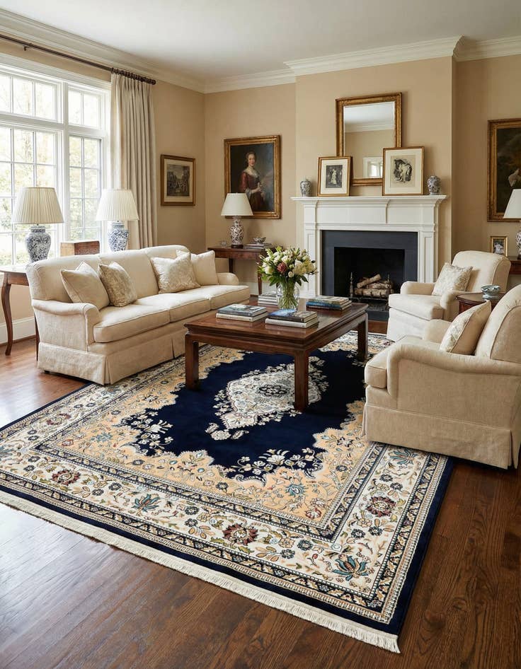 Detail image of 7' 10 x 10' Nain Design Rug