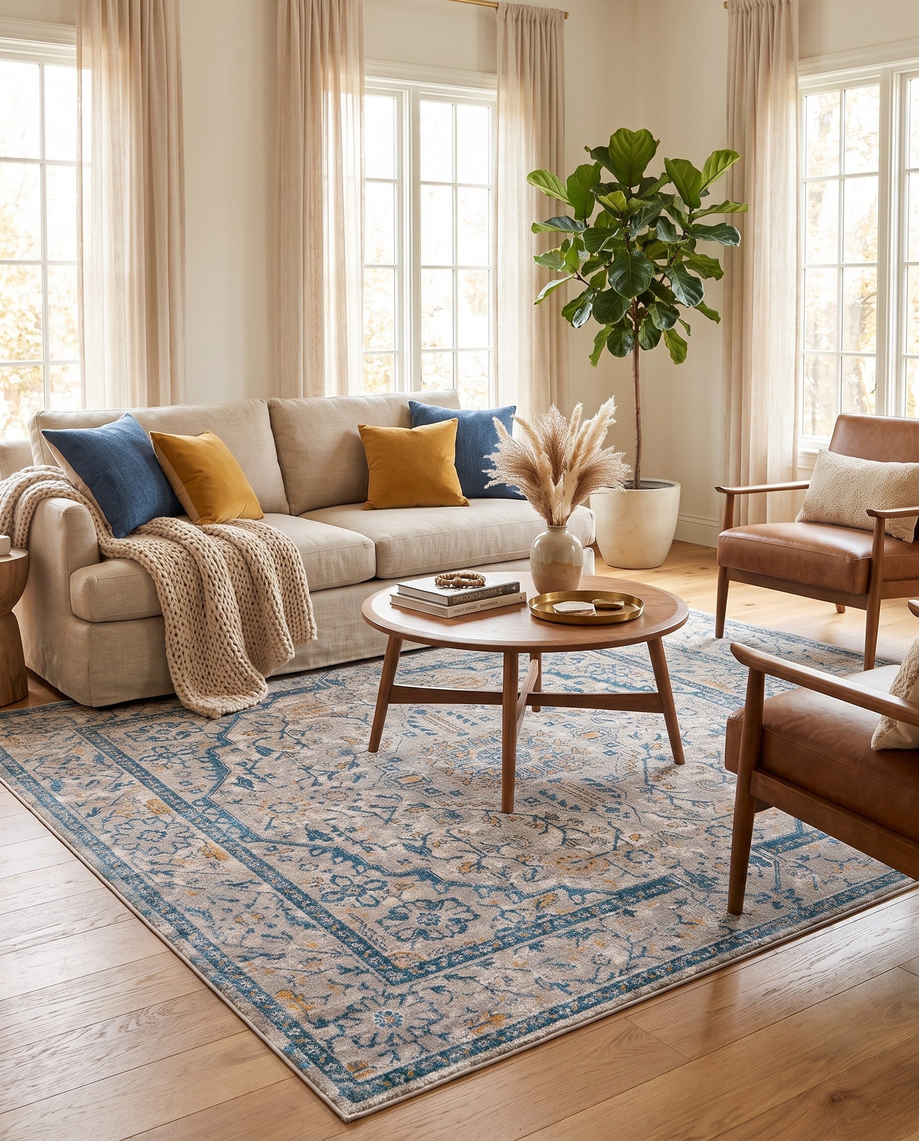 Light Gray Lola Square Rug
