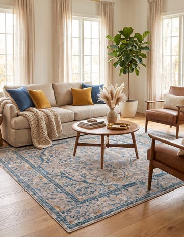 Light Gray Lola Square Rug