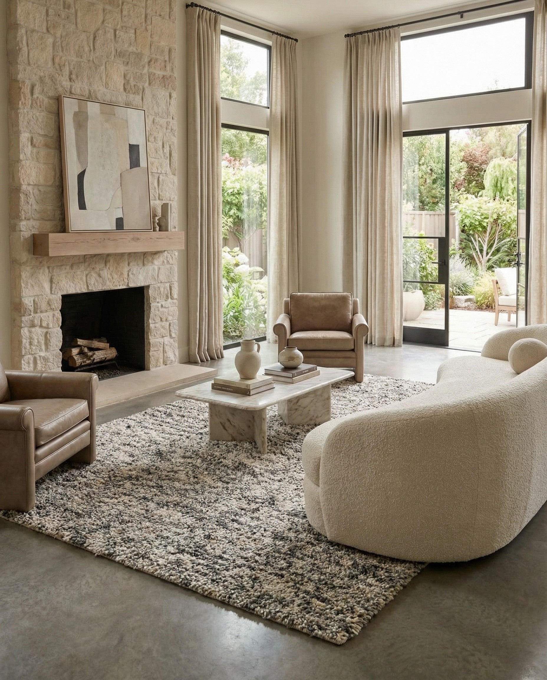 9' x 12'  Hand Woven Haka Deluxe Shag Rug