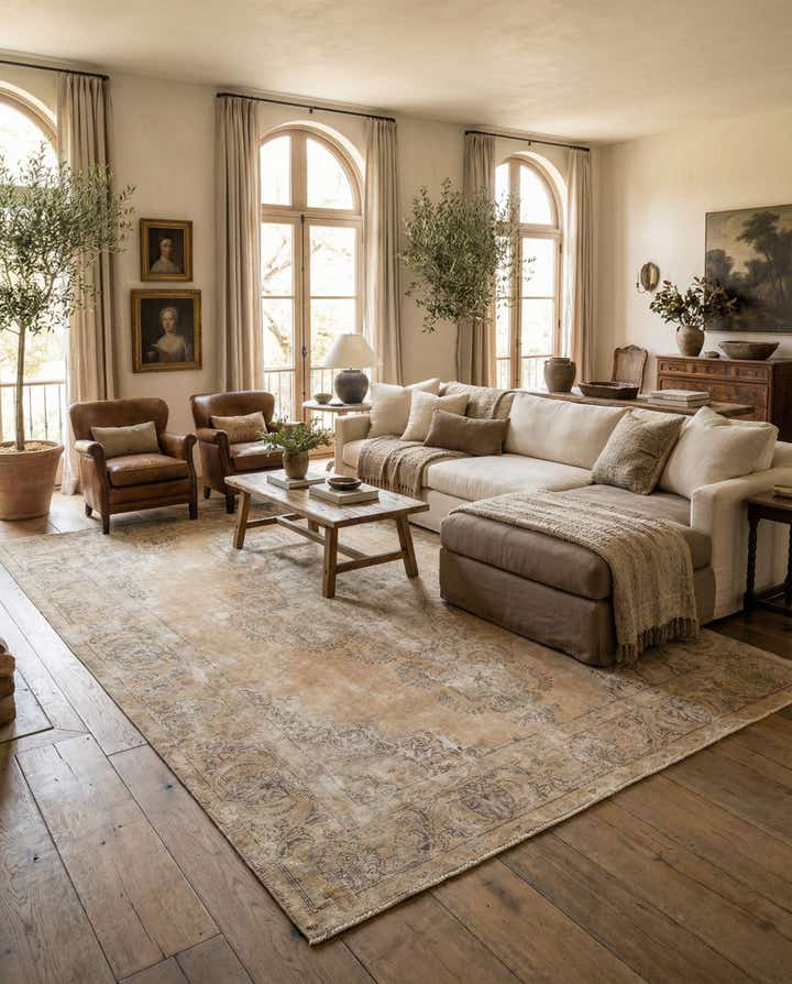 7' 7 x 10' 4 Hand Knotted Ultra Vintage Persian Wool Rug