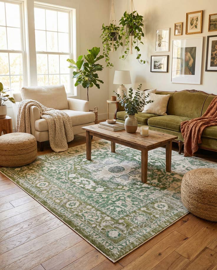 Detail image of 8' x 8' Madeline Vintage Square Rug