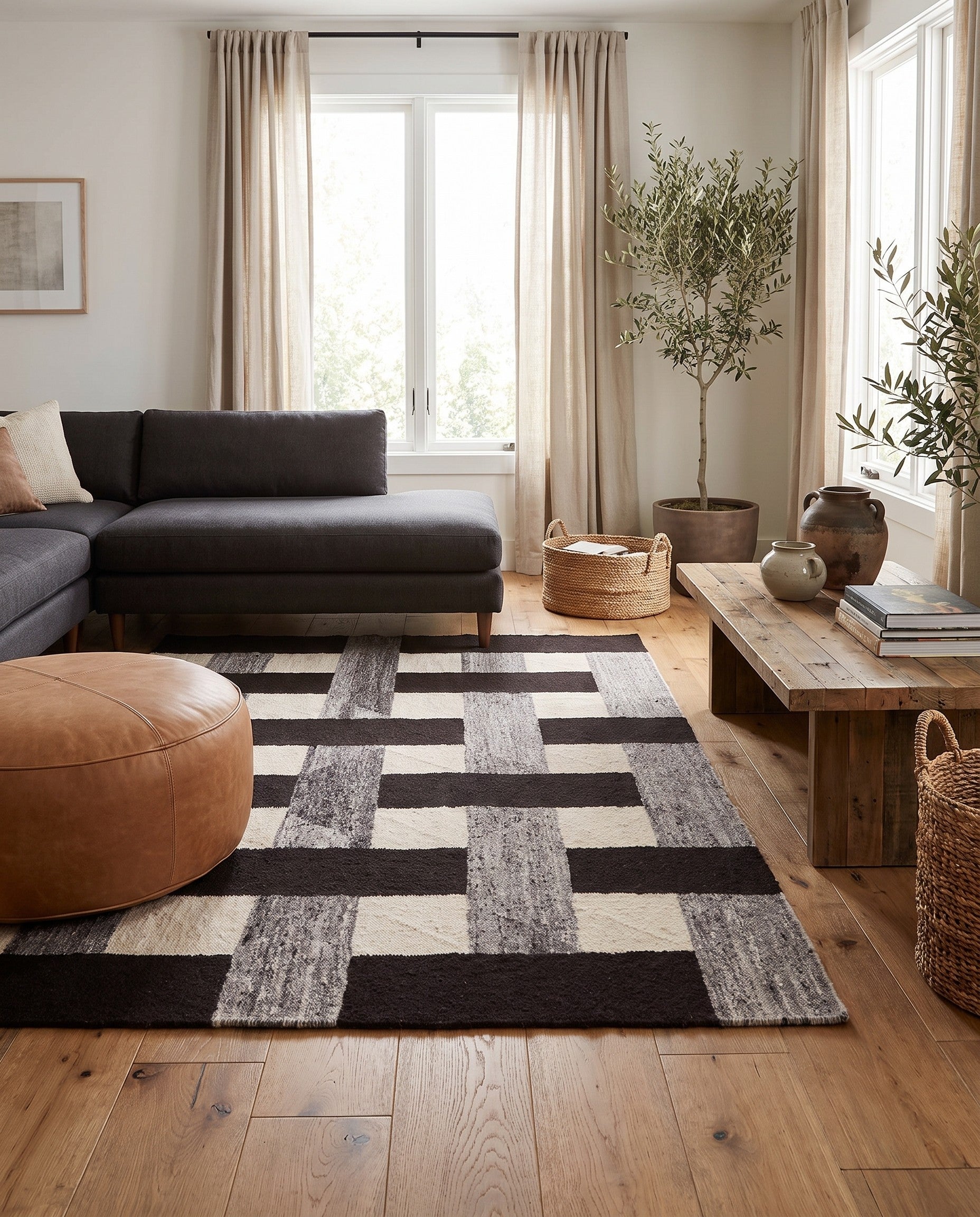 5' 11 x 10' 3 Hand Knotted Moroccan Wool Rug