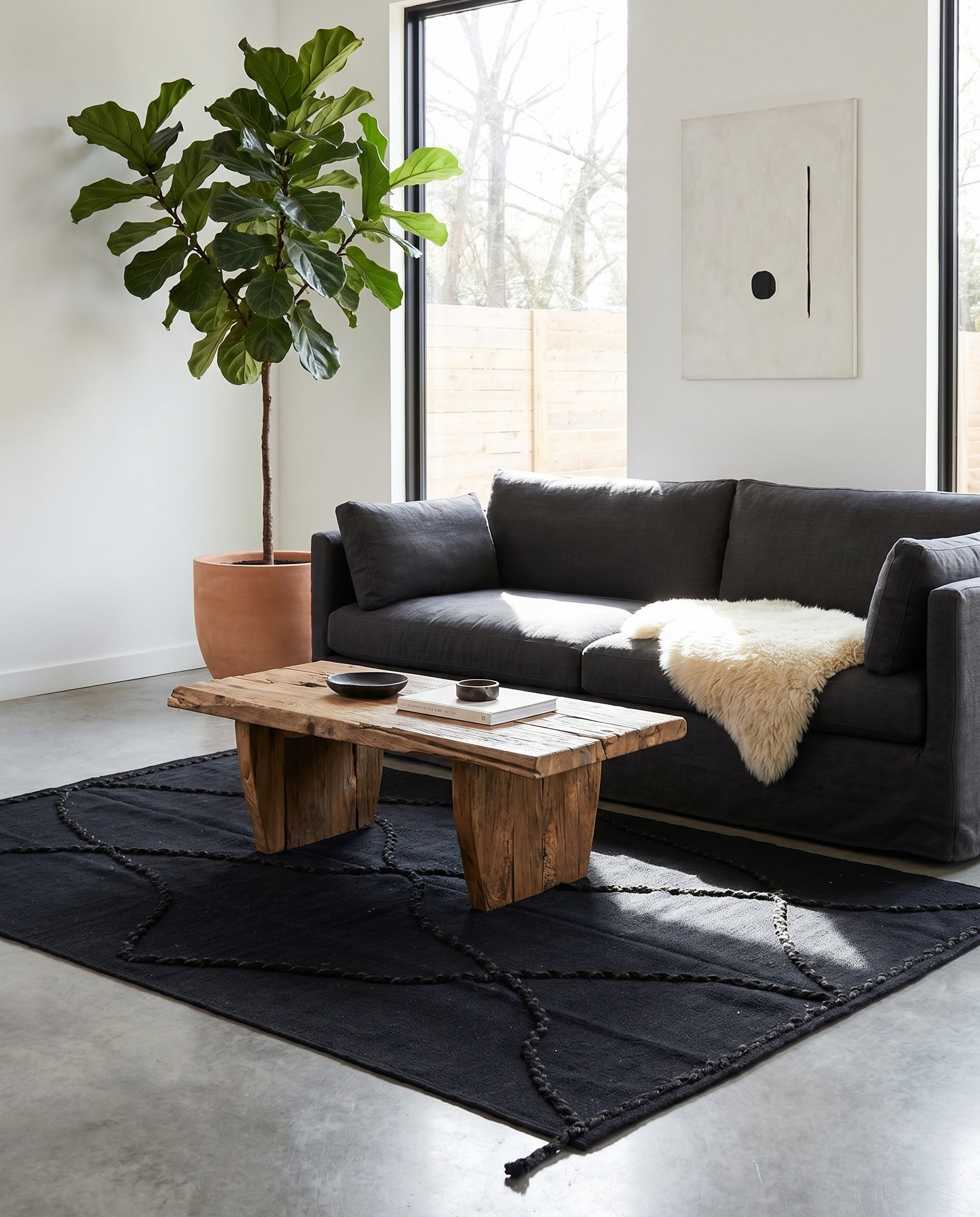 4' 2 x 6' Hand Woven Kilim Modern Wool Rug