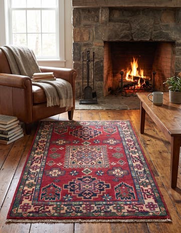 2' 7 x 4' 5 Hand Knotted Kazak Rug