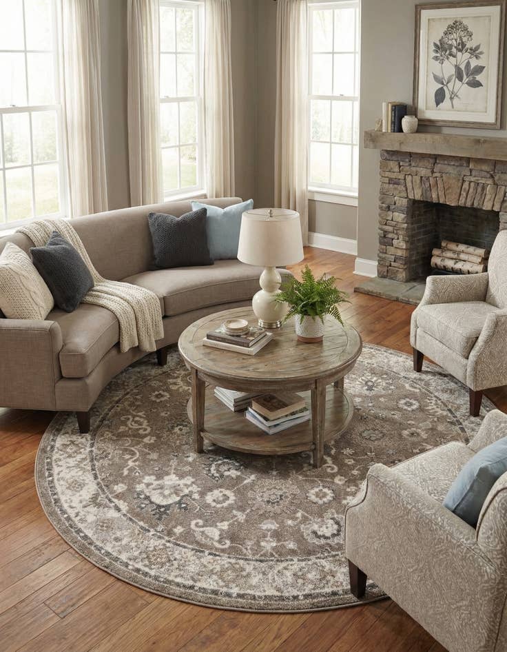 Detail image of 7' 10 x 7' 10 Madeline Round Rug