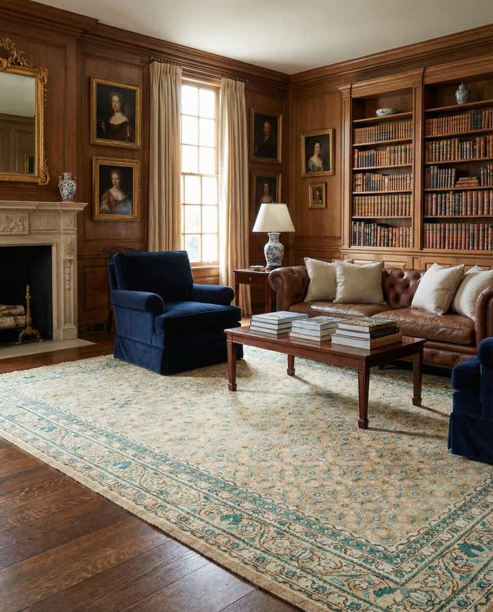 10' 4 x 13' 10 Hand Knotted Farahan Persian Wool Rug