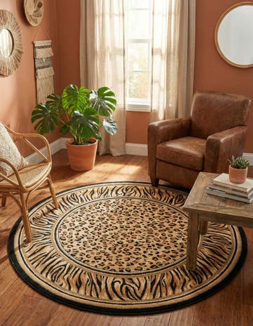 5' 3 x 5' 3 Safari Round Rug