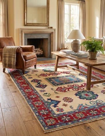 4' 11 x 6' 11 Hand Knotted Kazak Rug