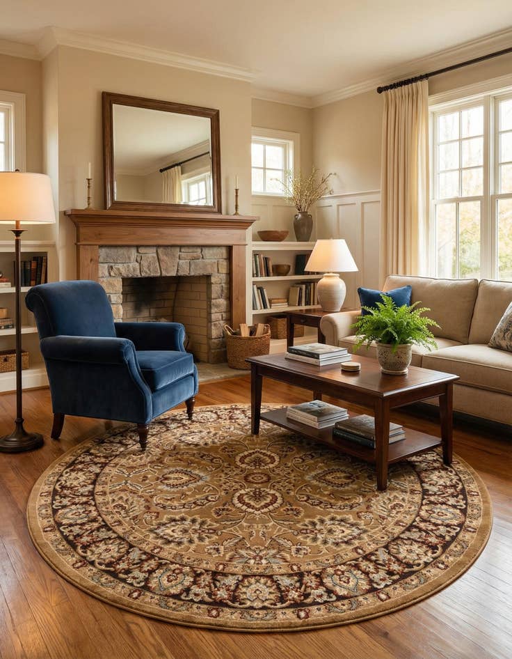 Detail image of  7' 10 x 7' 10 Aditi Round Rug