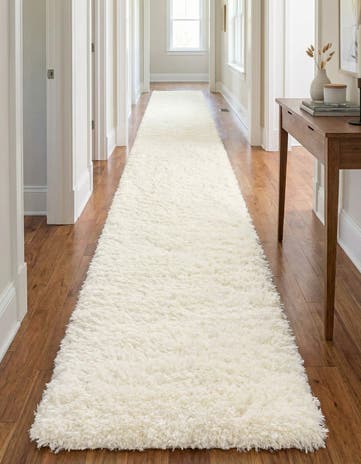 Pearl Infinity Shag Runner Rug