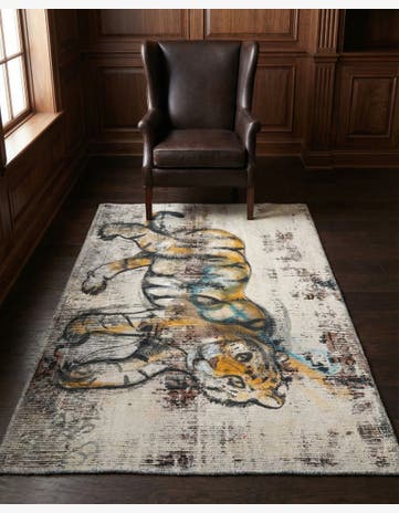 3' 2 x 4' 4 Hand Knotted Ultra Vintage Persian Wool Rug