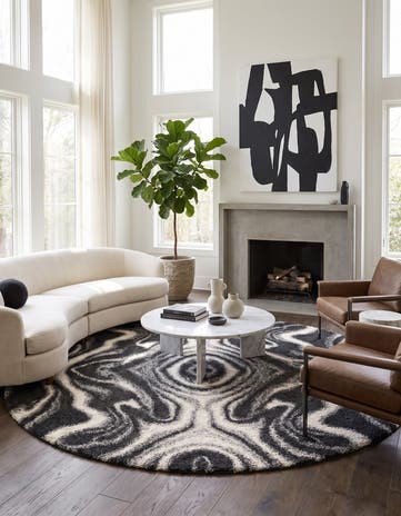 10' x 10' Athena Shag Round Rug