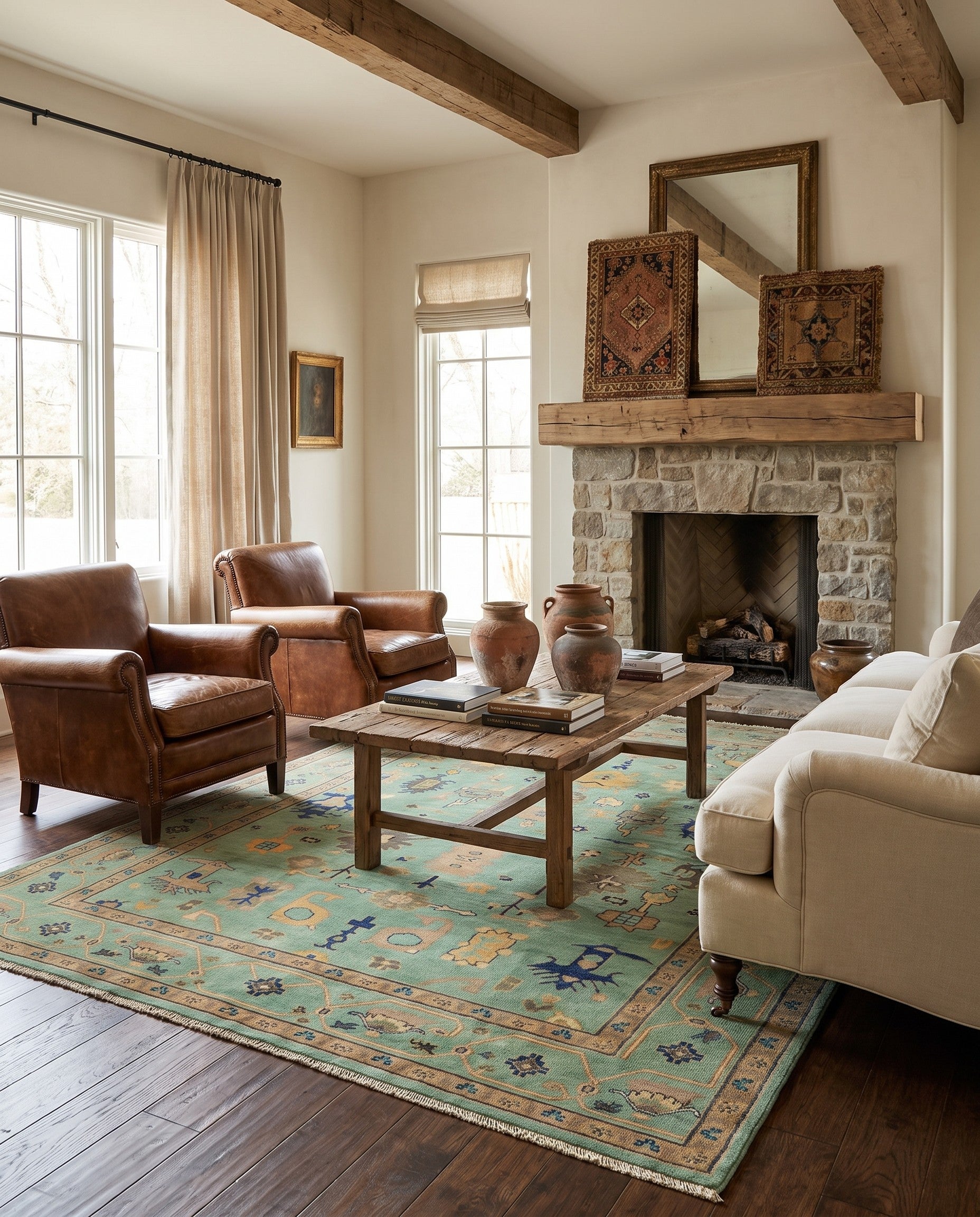6' 7 x 9' 8 Hand Knotted Kazak Rug