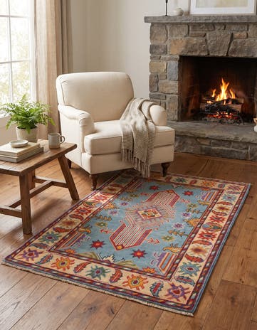 2' 8 x 3' 11 Hand Knotted Kazak Rug
