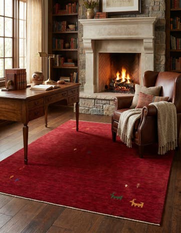 Red Emmen Wool Rug