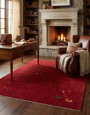 Red Emmen Wool Rug