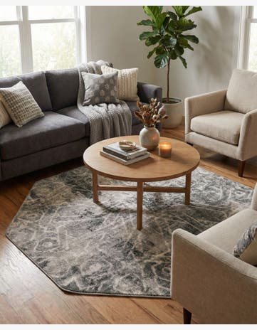 Dark Gray Monaco Octagon Rug