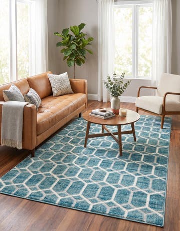 5' x 8' Lattice Trellis Rug
