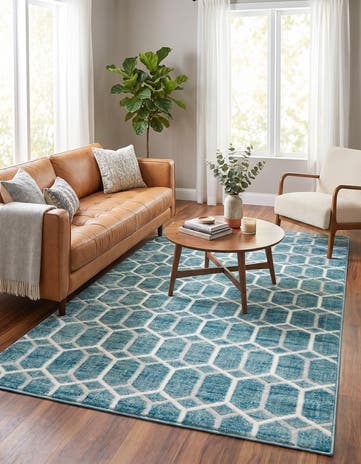 5' x 8' Lattice Trellis Rug