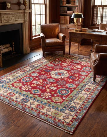 155cm x 210cm Hand Knotted Kazak Rug