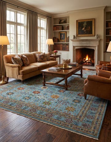 8' 6 x 9' 5 Hand Knotted Ariana Ziegler Rug