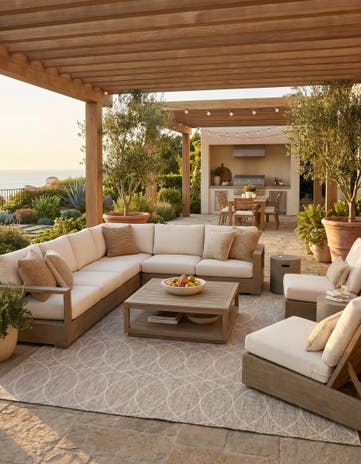 10' x 14' Easy-Clean Trellis Indoor / Outdoor Rug