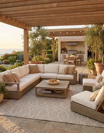 10' x 14' Easy-Clean Trellis Indoor / Outdoor Rug