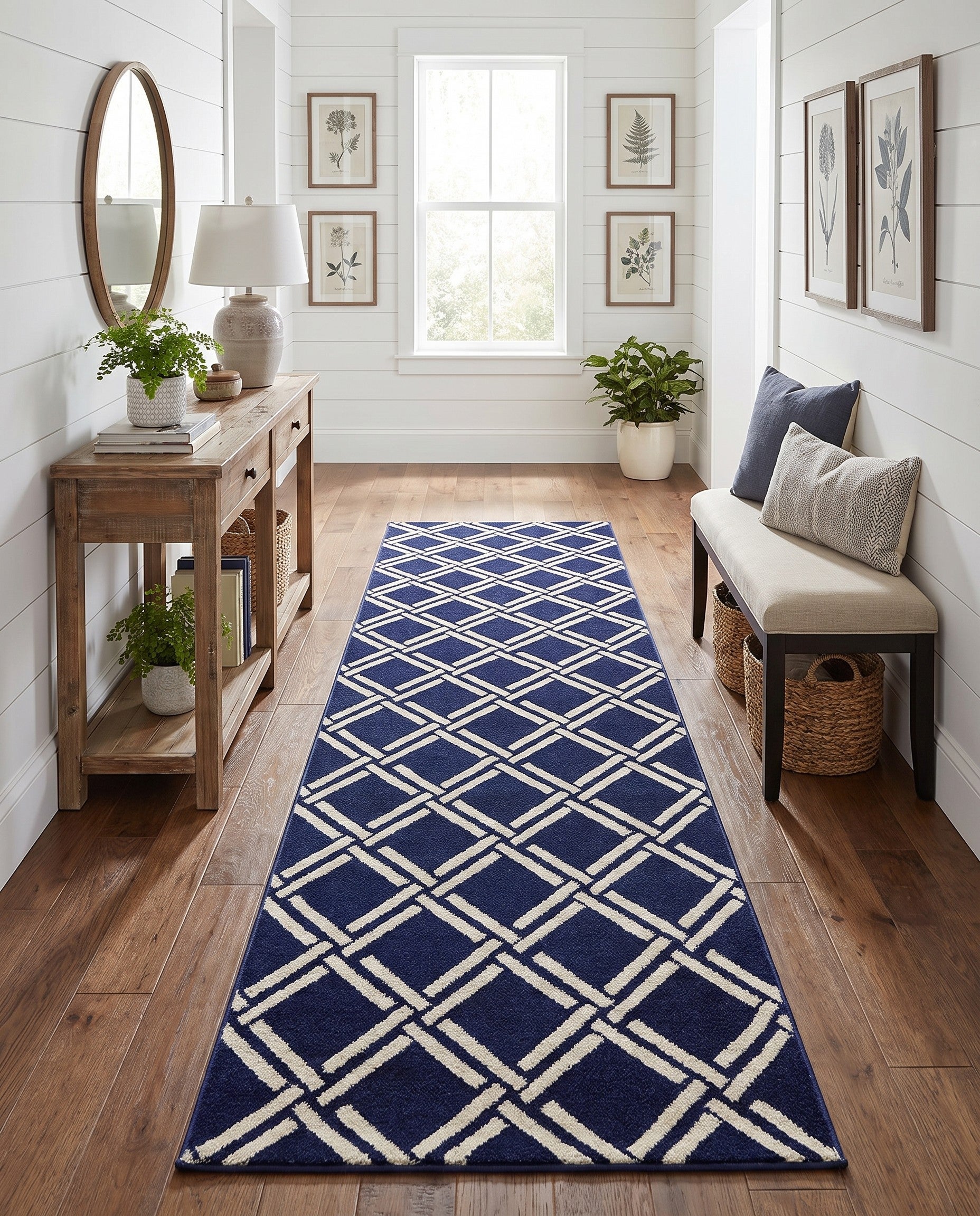 2' 7 x 10' Lattice Runner Rug