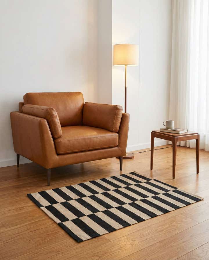 3' 3 x 4' 9 Hand Woven Kilim Modern Wool Rug