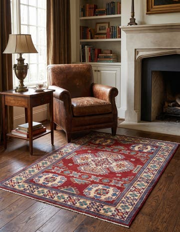 3' 3 x 4' 8 Hand Knotted Kazak Rug