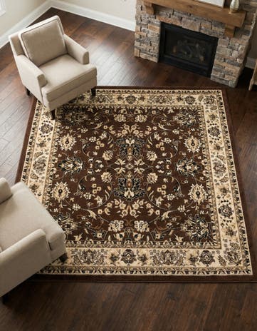 Brown Yasmin Square Rug