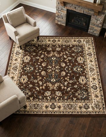 Brown Yasmin Square Rug