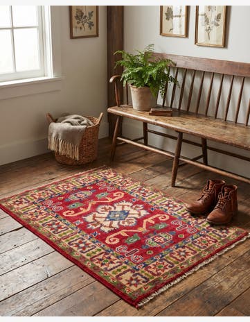 2' x 2' 11 Hand Knotted Kazak Rug