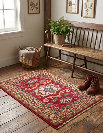 2' x 2' 11 Hand Knotted Kazak Rug