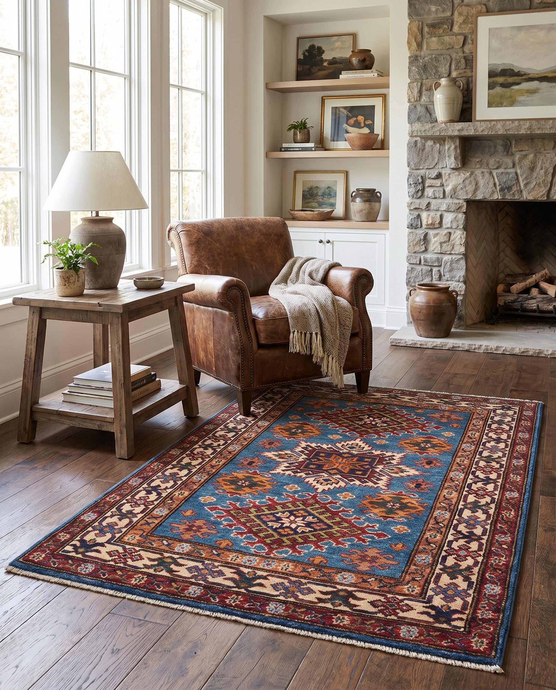 2' 10 x 4' 4 Hand Knotted Kazak Rug