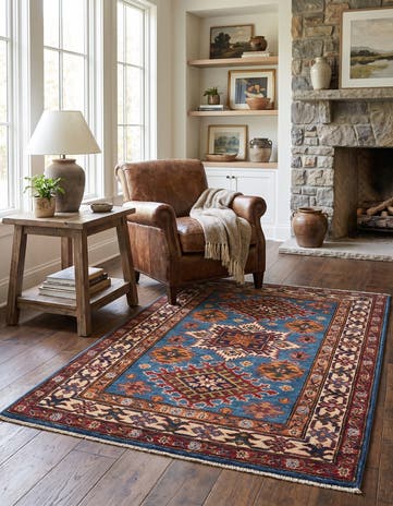 2' 10 x 4' 4 Hand Knotted Kazak Rug