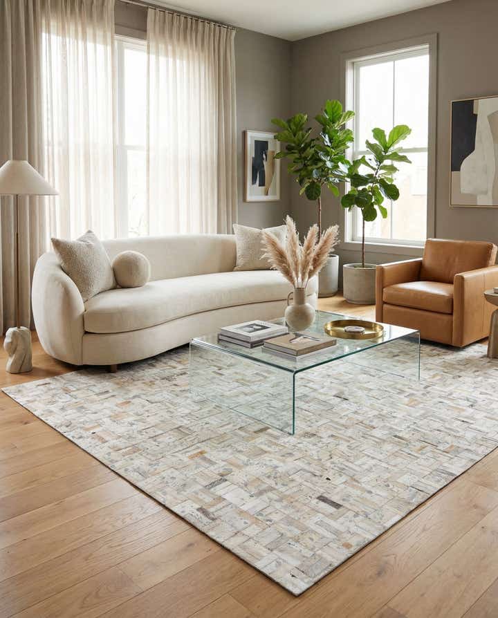 5' x 7' 11 Cowhide Stocks Rug