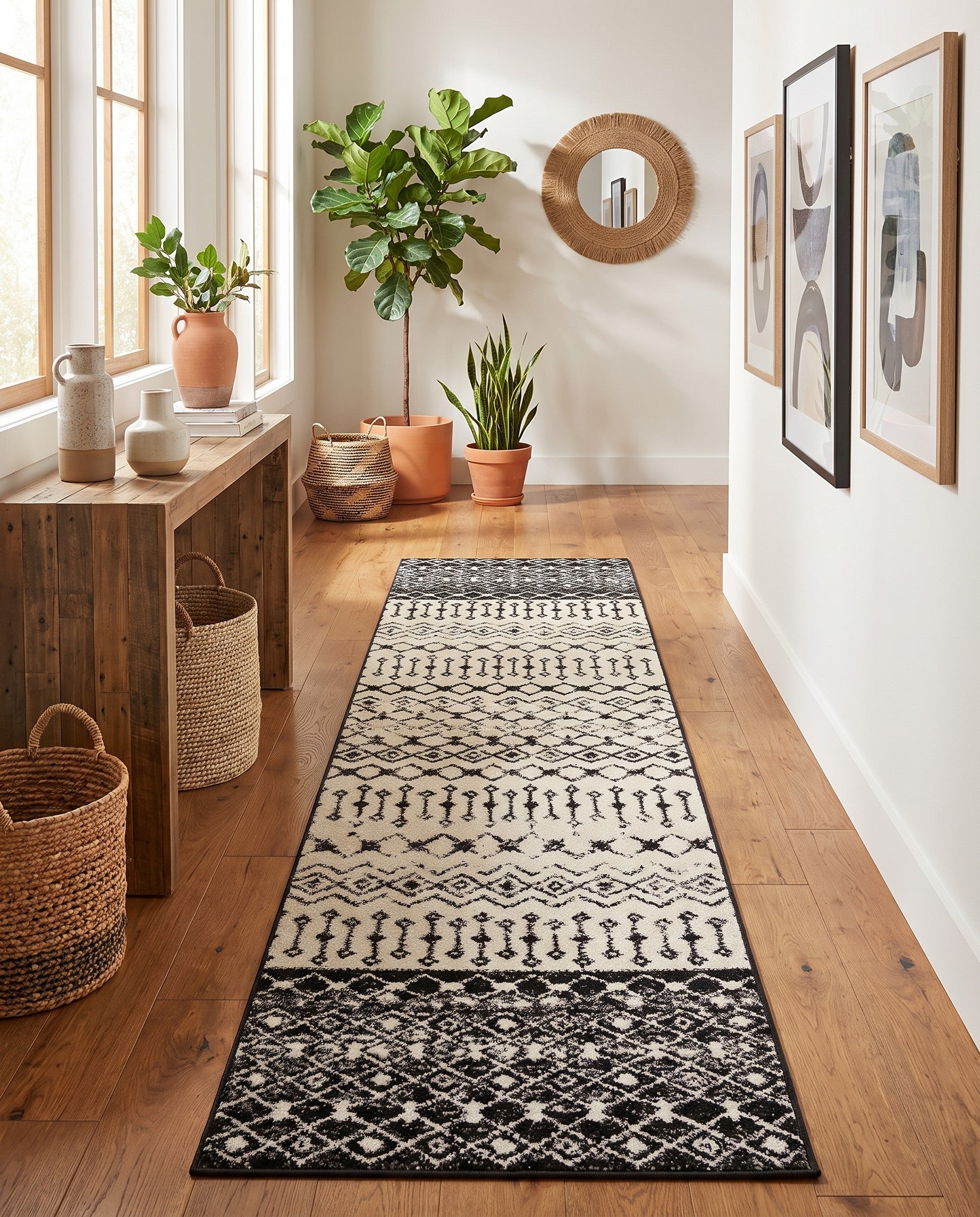2' 7 x 12' Moroccan Trellis Runner Rug