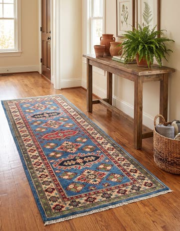 2' 2 x 6' Hand Knotted Kazak Runner Rug
