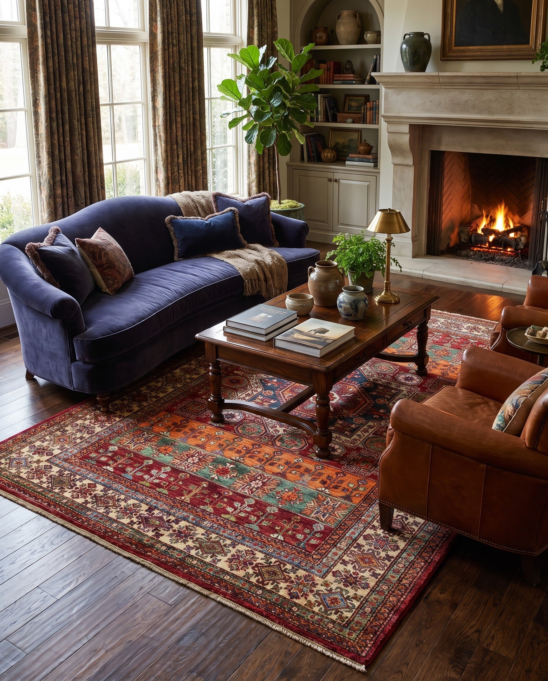 5' 7 x 7' 9 Hand Knotted Kazak Rug