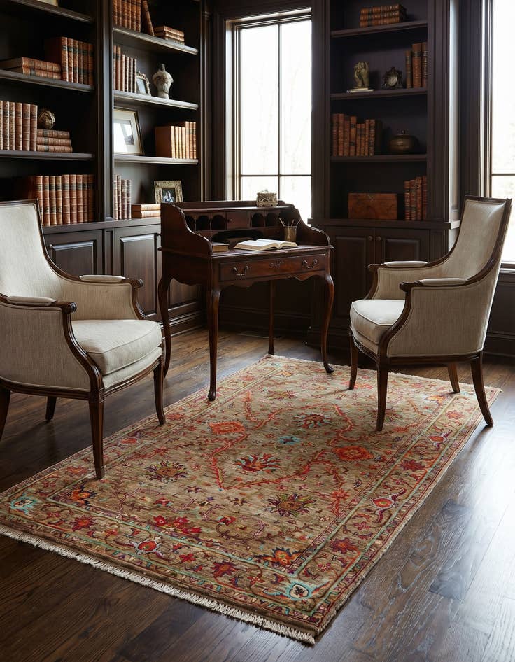 Detail image of 4' x 6' 5 Hand Knotted Ariana Ziegler Rug
