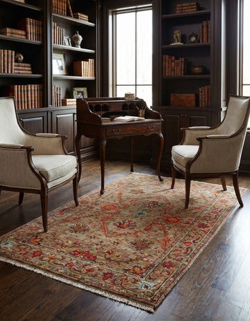 4' x 6' 5 Hand Knotted Ariana Ziegler Rug