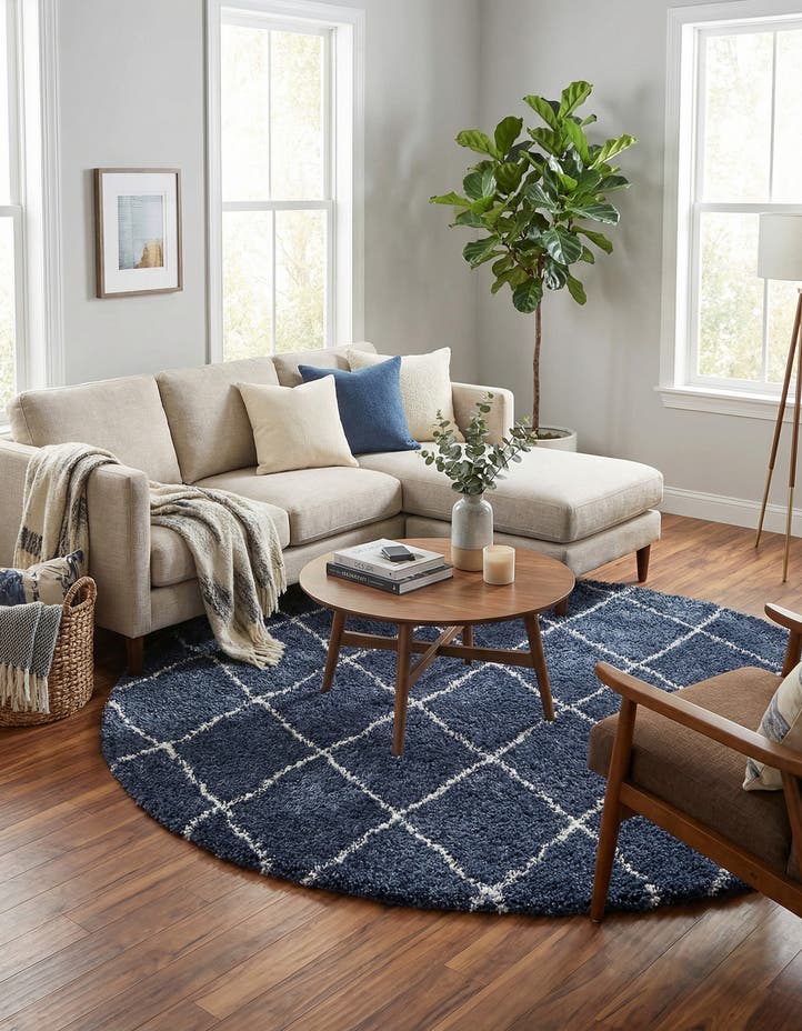 8' x 8' Moroccan Shag Round Rug