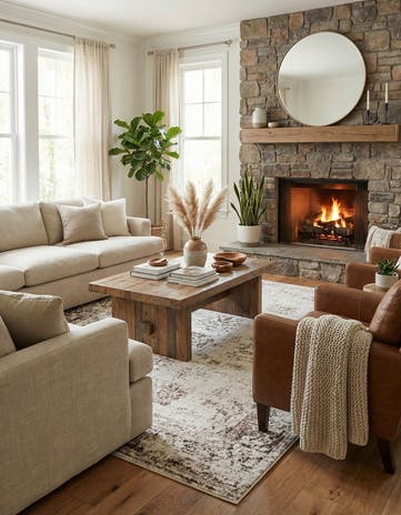 Beige Monte Carlo Square Rug