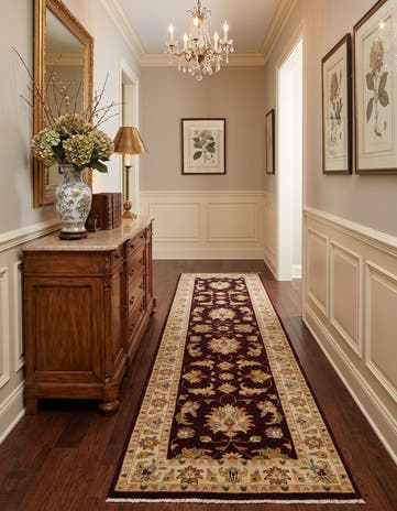 2' 8 x 9' 10 Hand Knotted Pershawar Ziegler Runner Rug