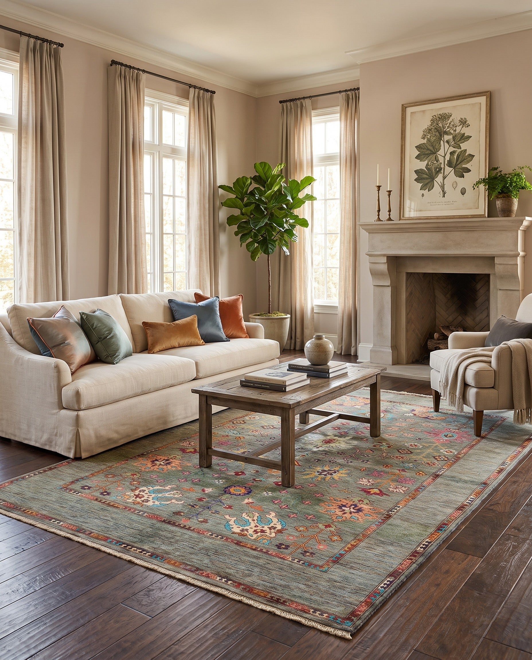 5' 8 x 8' 5 Hand Knotted Ariana Rug